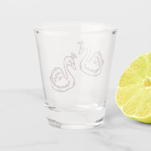 Kronenschwan Schnapsglas (Rückseite)