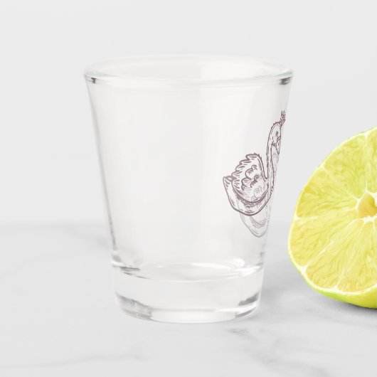 Kronenschwan Schnapsglas (Links)