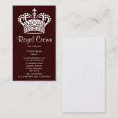 Kronensymbol 02 - Weiß auf Dunkelbraun (Goldkarte) Visitenkarte (Vorne/Hinten)