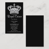 Kronensymbol 02 - Weiß auf Schwarz Visitenkarte (Vorne/Hinten)