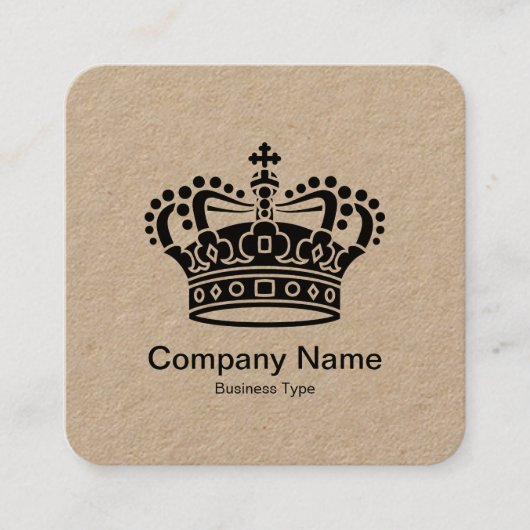 Kronensymbol - Kraft Quadratische Visitenkarte (Vorderseite)