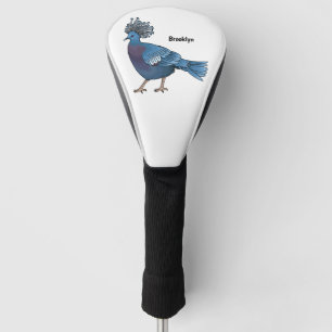 Kronentaube Vogel Cartoon-Illustration  Golf Headcover