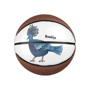 Kronentaube-Vogel-Cartoon-Illustration Mini Basketball