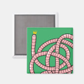 Kronenwurm aus Cartoon Magnet (Vorderseite/Rückseite)