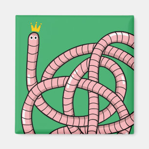 Kronenwurm aus Cartoon Magnet