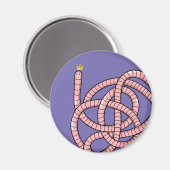Kronenwurm aus Cartoon Magnet (Vorderseite/Rückseite)