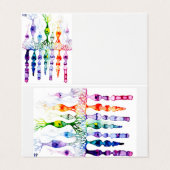 Kronenzellen Stammzellen und bipolare Neuronen der Visitenkarten (Außenseite Aufgefaltet)