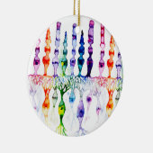 Kronenzellen Stammzellen und bipolares Netzhautneu Keramik Ornament (Rechts)