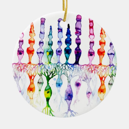 Kronenzellen Stammzellen und bipolares Netzhautneu Keramik Ornament (Vorne)