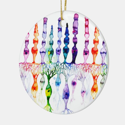 Kronenzellen Stammzellen und bipolares Netzhautneu Keramik Ornament (Links)