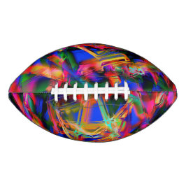 Kronfarbene Quadrate mit farbigem Pinselstrich Football