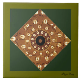 'Kronier Abstrakt' Diamond Inlay Tile/Trivet Fliese