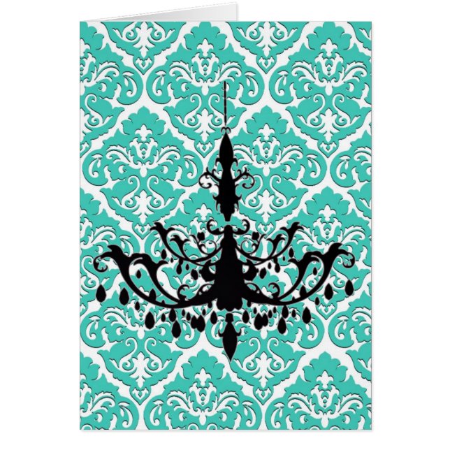 Kronier-Silhouette Aquamarin Damask (Vorne)
