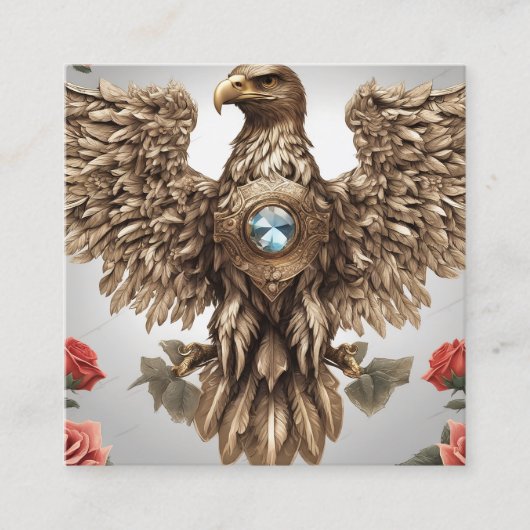 Kronjuwelenadler Quadratische Visitenkarte (Vorderseite)