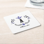 Kronkleider für eine Monogramm-Hochzeit Rechteckiger Pappuntersetzer (angewinkelt)