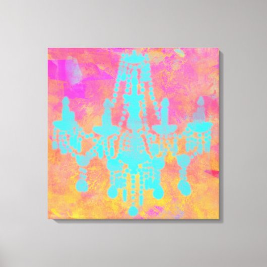 Kronleuchter Art in Reds & Golds Leinwanddruck (Vorderseite)