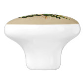 Kronleuchter auf altem Papier Keramikknauf (Seitenansicht)