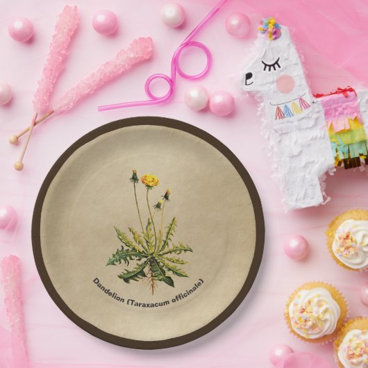 Kronleuchter auf altem Papier Pappteller (Party)