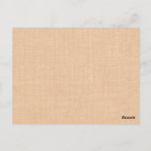 Kronleuchter auf Burlap-Tischnummer Postkarte (Rückseite)