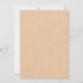 Kronleuchter auf Jute Save the Date (Rückseite)