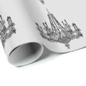 Kronleuchter aus Grau und Schwarz Geschenkpapier (Rolleneckpunkt)