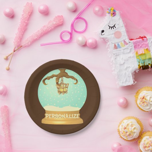 Kronleuchter aus Schneegalon und Kronleuchter Pappteller (Party)