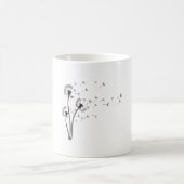 Kronleuchter aus schwarzer Wildblume Kaffeetasse (Mittel)
