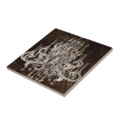 Kronleuchter aus zerrüttetem Holz Fliese (Seite)