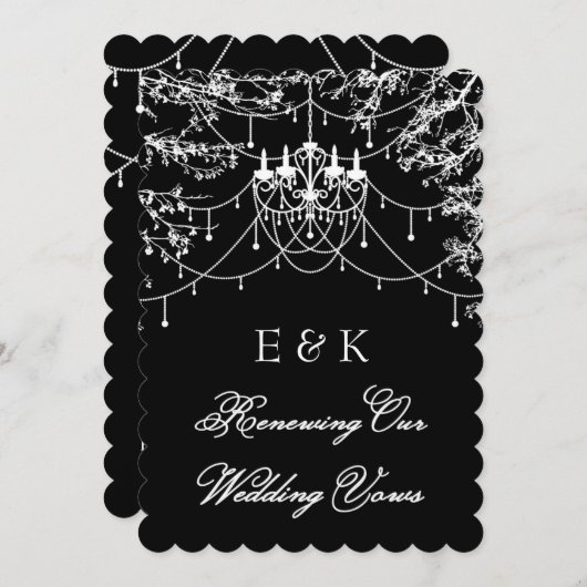 Kronleuchter, Baumleuchten bei der Nachtruhe Einladung (Vorne/Hinten)