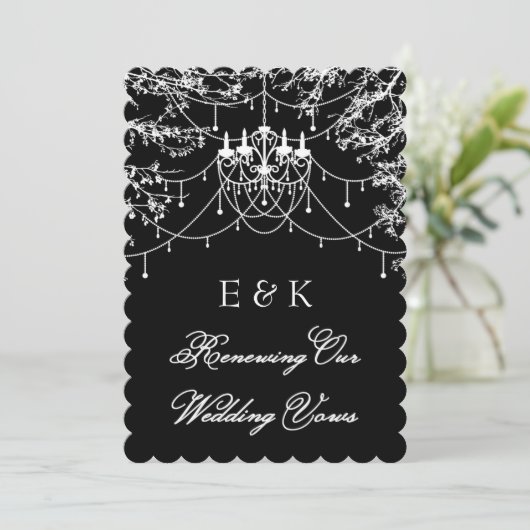 Kronleuchter, Baumleuchten bei der Nachtruhe Einladung (Stehend Vorderseite)