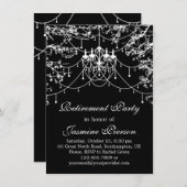 Kronleuchter, Baumlichter im Party der Retirement Einladung (Vorne/Hinten)