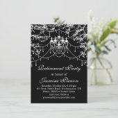 Kronleuchter, Baumlichter im Party der Retirement Einladung (Stehend Vorderseite)