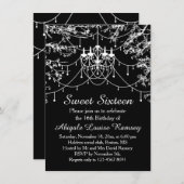 Kronleuchter, Baumlichter in der Nacht 16 . Geburt Einladung (Vorne/Hinten)