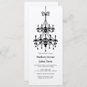 Kronleuchter beim Abendessen in der Metallic Gold  Einladung (Vorne/Hinten)