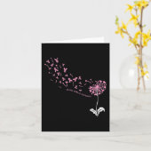 Kronleuchter Brustkrebs-Bewusstsein Rosa RIbbon-Un Karte (Gelbe Blume)