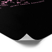 Kronleuchter Brustkrebs-Bewusstsein Rosa RIbbon-Un Poster (Ecke)