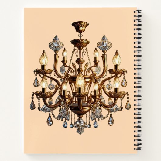 "Kronleuchter-Charme" Notizblock (Rückseite)