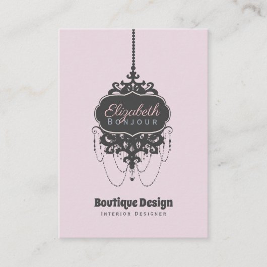 Kronleuchter-Chic (Farbe ändern) - Visitenkarte (Vorderseite)