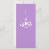Kronleuchter des Babys (lila) Einladung (Rückseite)