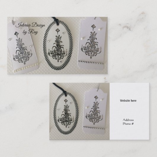 Kronleuchter - Design Visitenkarte (Vorne/Hinten)