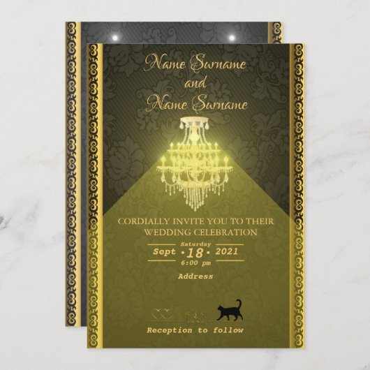 Kronleuchter Einladung (Vorne/Hinten)