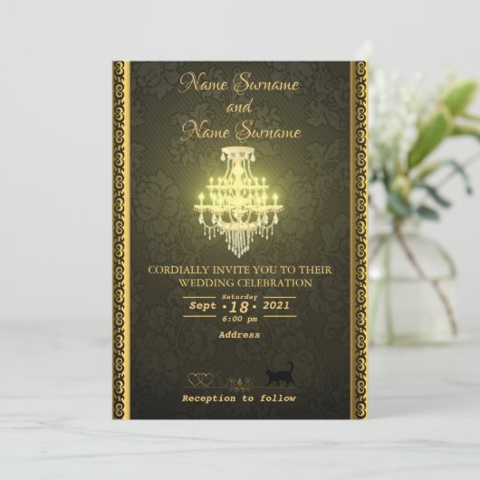 Kronleuchter Einladung (Stehend Vorderseite)