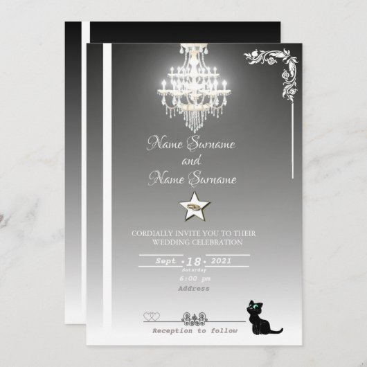 Kronleuchter Einladung (Vorne/Hinten)