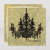 Kronleuchter, Einladungen zur Hochzeit (Vorne/Hinten)