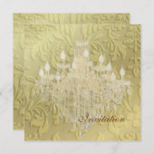 Kronleuchter, Einladungen zur Hochzeit (Vorne/Hinten)