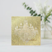 Kronleuchter, Einladungen zur Hochzeit (Stehend Vorderseite)