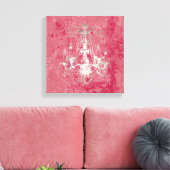 Kronleuchter Elegance CHANGE FARBE ~ Wrapped Canva Leinwanddruck (Insitu (Wohnzimmer))