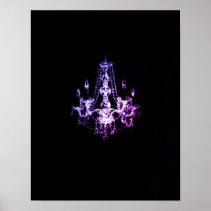 Kronleuchter Elegance - Poster (Leinwand Option)