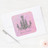 Kronleuchter - FARBE / FORM / GRÖSSE Quadratischer Aufkleber (Umschlag)