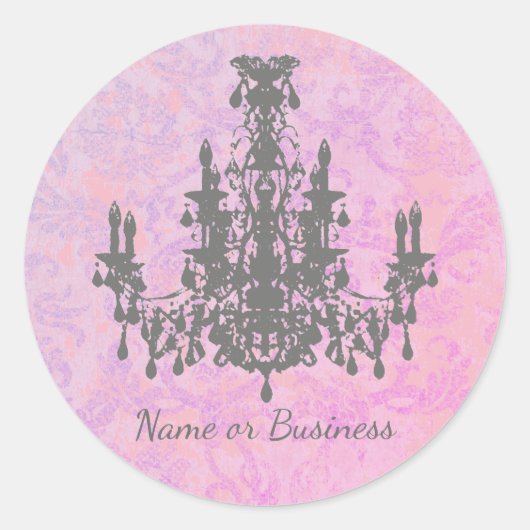 Kronleuchter - FARBE / FORM / GRÖSSE Runder Aufkleber (Vorderseite)